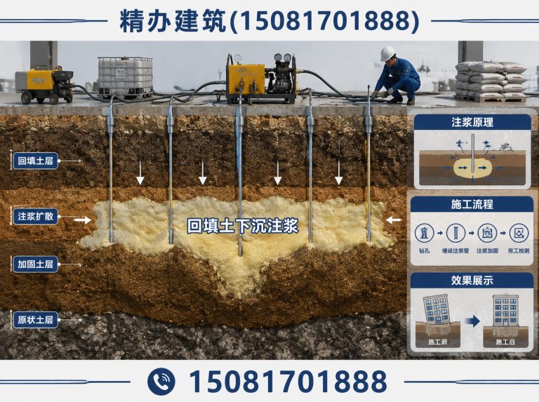涉县基础下沉注浆顶升展示图